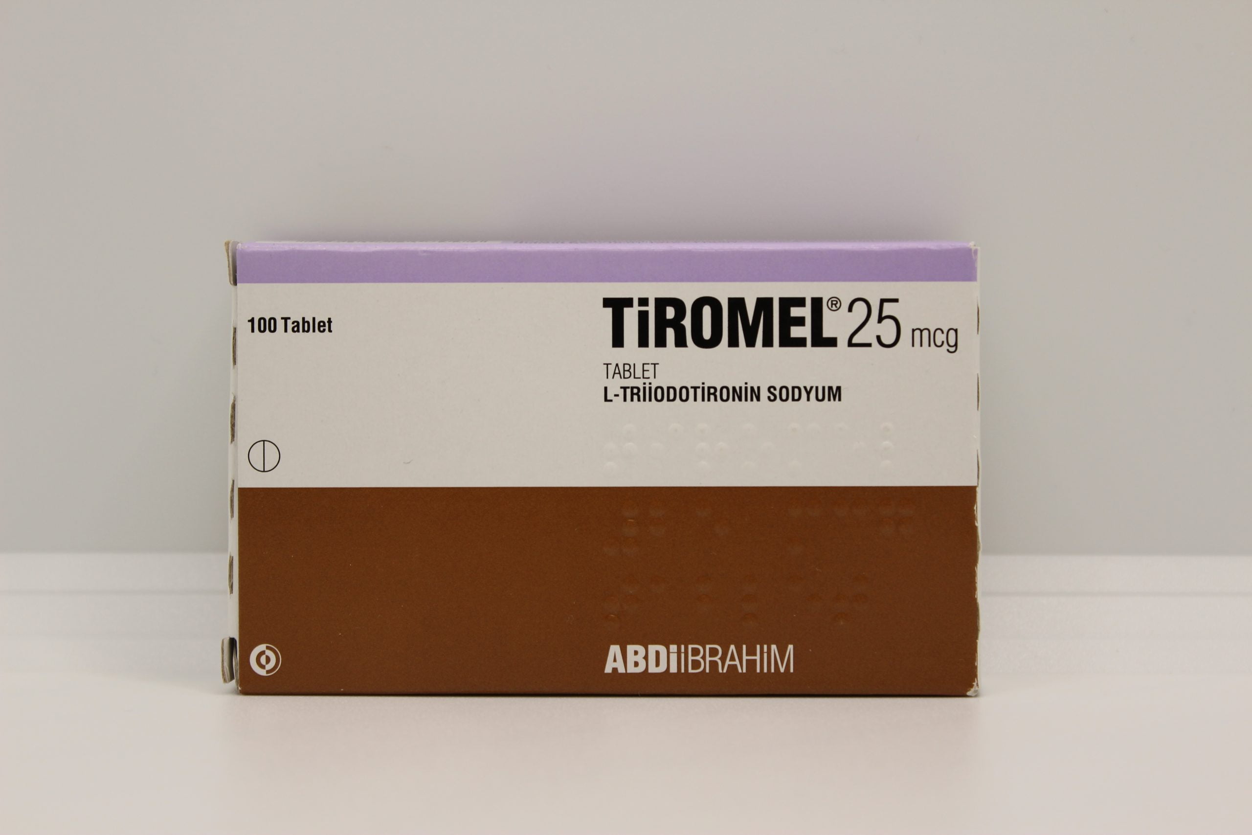 Tiromel-scaled-1.jpg 2 x Tiromel T3 (Liothyronine Sodium) – 25mcg x (100 Tablets) - Image 1